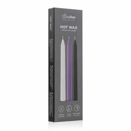 EasyToys Sensual Body Art set sveća od toplog voska, 3 boje, niska temperatura topljenja