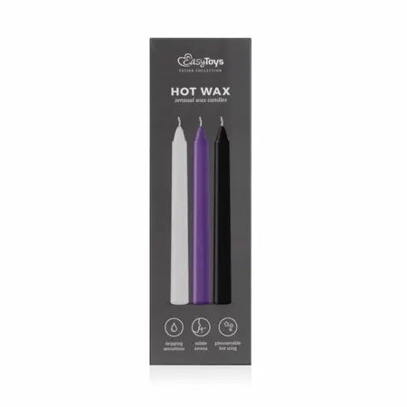 EasyToys Sensual Body Art set sveća od toplog voska, 3 boje, niska temperatura topljenja