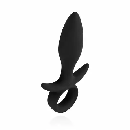 EasyToys Butt Buzzer Silikonski intimni uređaj 10-modni Crni Punjiv