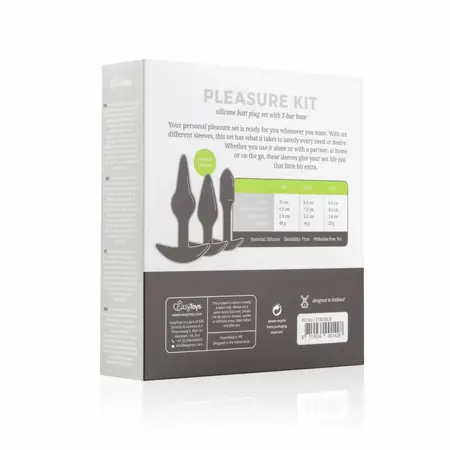 EasyToys silikonski set analnih čepova, komplet za postepeno povećanje, crni