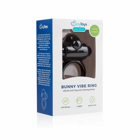 Sway Bunny vibrirajući prsten za intimnost sa odvojivim metkom u crnoj boji