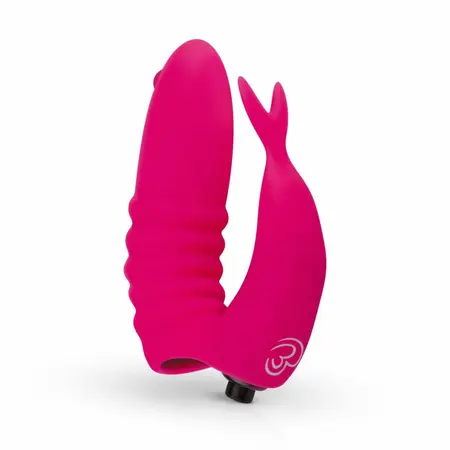 FeelzToys Anna Compact Pink fleksibilni silikonski vibrator za prst roze boje