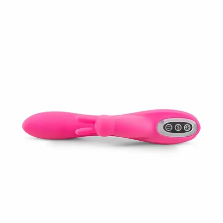 EasyToys Double Rabbit vodootporni intimni masažer roze boje dužine 21 cm sa USB punjenjem