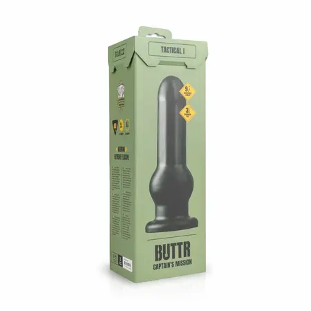 BUTTR Tactical I Model Large crna intimna igračka sa vakuum postoljem 27 cm