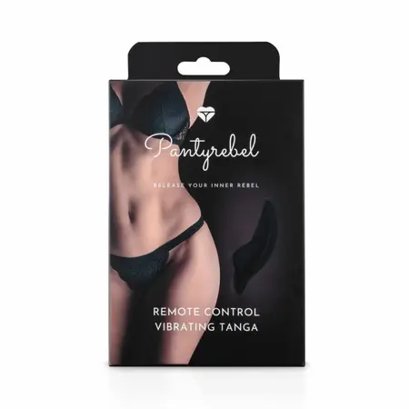 PantyRebel vibrirajuće tange sa daljinskim upravljačem i 12 modova rada, crne, S/M