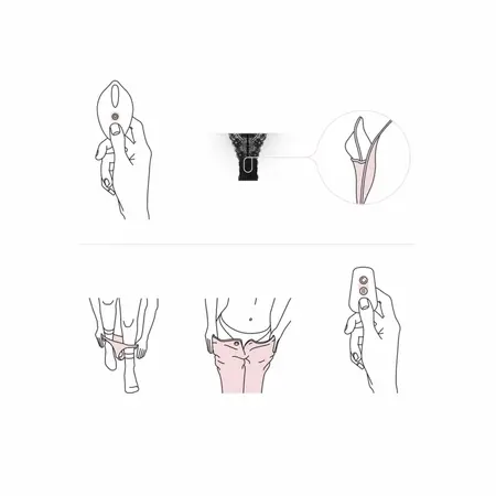 PantyRebel set vibrirajućih gaćica sa bežičnim daljinskim upravljačem crne, veličina M/L