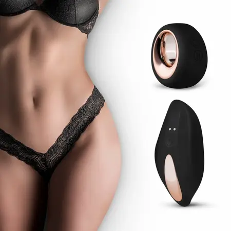 PantyRebel bežični vibrirajući set gaćica sa daljinskim upravljačem, crna boja, podesiva veličina
