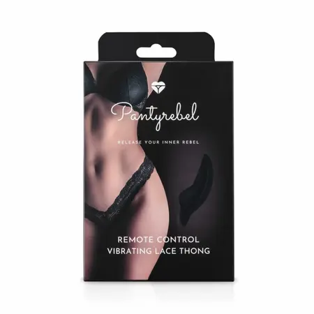 PantyRebel bežični vibrirajući set gaćica sa daljinskim upravljačem, crna boja, podesiva veličina
