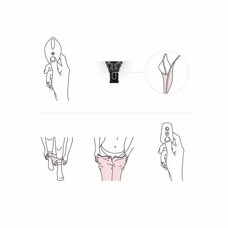 PantyRebel vibrirajući intimni šorts crni veličina M/L