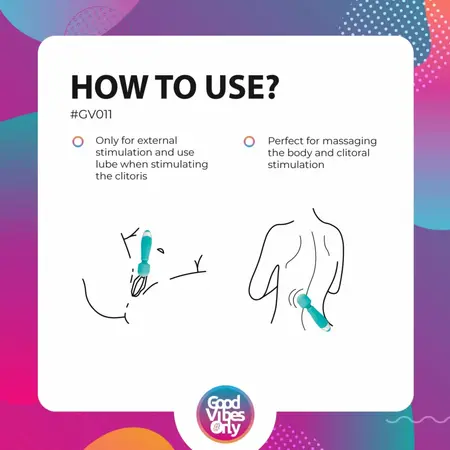 Aida Compact Wand masažer sa 10 modova vibracije, vodootporan i punjiv preko USB-a