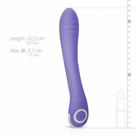 Lici zakrivljeni silikonski intimni masažer sa 10 modova, USB, roze