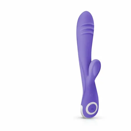 Fane Rabbit punjivi silikonski intimni vibrator roze boje sa 10 modova i LED svetlom