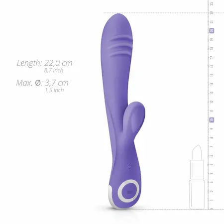 Fane Rabbit punjivi silikonski intimni vibrator roze boje sa 10 modova i LED svetlom