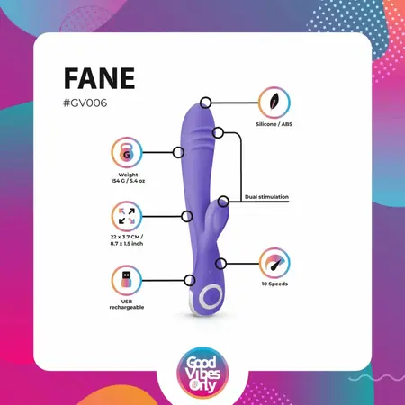 Fane Rabbit punjivi silikonski intimni vibrator roze boje sa 10 modova i LED svetlom