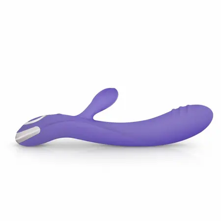 Fane Rabbit punjivi silikonski intimni vibrator roze boje sa 10 modova i LED svetlom