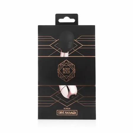 Rosy Gold Nouveau Mini Curve masažer, kompaktni punjivi štapić sa 10 modova vibracije