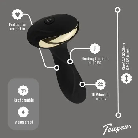Satisfyer Plug-ilicious 2 Black, intimni analni čep sa grejanjem i 10 modova vibracije