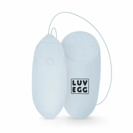 LUV EGG Blue silikonsko intimno jaje na daljinsko upravljanje, 12 modova, vodootporno