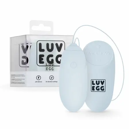 LUV EGG Blue silikonsko intimno jaje na daljinsko upravljanje, 12 modova, vodootporno