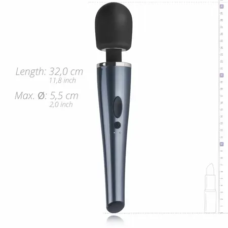 Black Lightning Wand brenda Dream Toys, moćan punjivi masažer za vrhunski užitak
