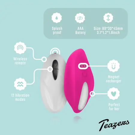 EasyToys Mini silikonski intimni sistem sa daljinskim upravljačem, 12 modova, roze