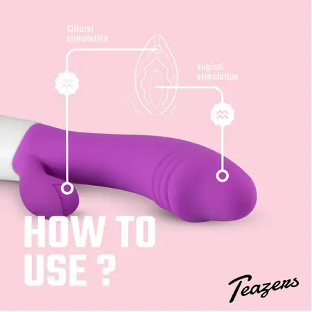 Teazers Rabbit ljubičasti vibrator sa višestrukim modovima stimulacije