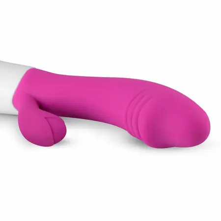 Teazers Pink silikonski rabbit vibrator sa dvostrukom stimulacijom, 10 modova vibracije, vodootporan