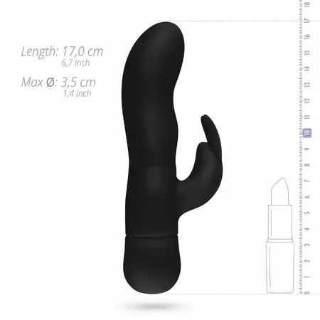 EasyToys Mad Rabbit silikonski intimni masažer crni, sa više brzina