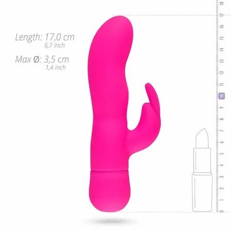 EasyToys Mad Rabbit Pink intimni dvojni akcioni silikonski uređaj