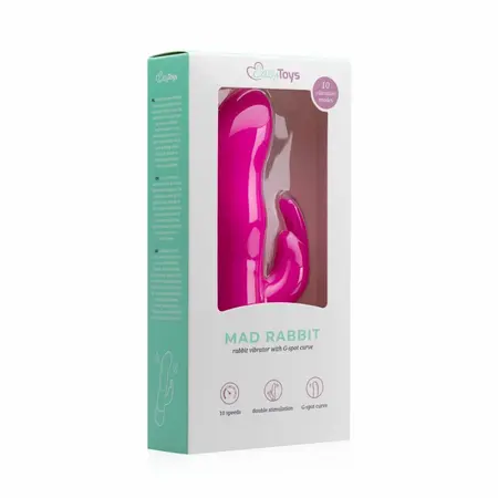 EasyToys Mad Rabbit Pink intimni dvojni akcioni silikonski uređaj