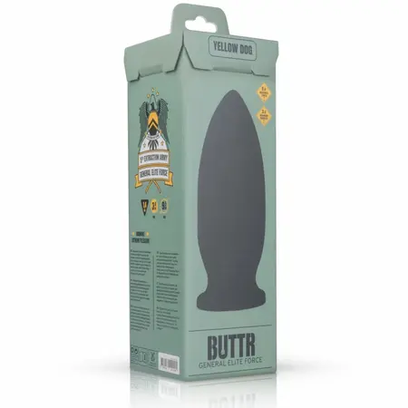 BUTTR Yellow Dog Plug XXL u obliku metka sa vakuumskom bazom u žutoj boji