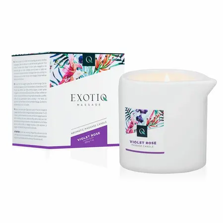 Exotiq Masažna Svetla Ljubičasta Ruža 200g - Aromatični Vosak za Negu Tela