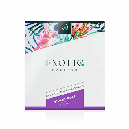 Exotiq Masažna Svetla Ljubičasta Ruža 200g - Aromatični Vosak za Negu Tela