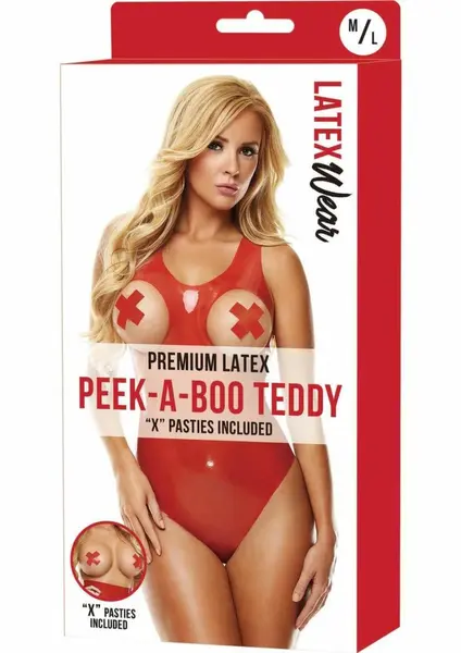 Latexwear Latex Body Red - Open Chest, Stretch Design, S/M/L