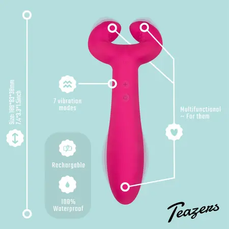 EasyToys Parovi Intimni Dvostrani Vibrator, Vodootporan, USB Punjenje
