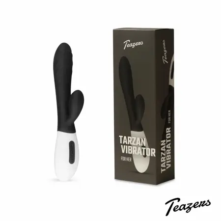 Teazers Rabbit Series punjivi silikonski intimni uređaj crne boje