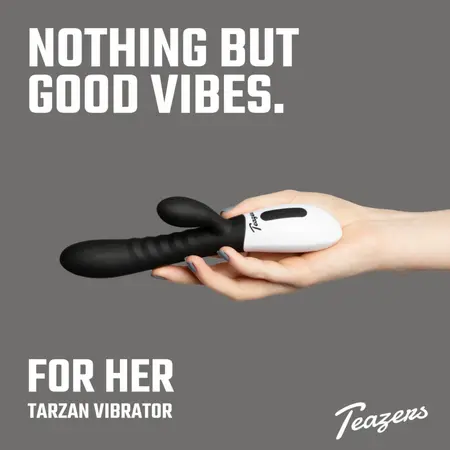 Teazers Rabbit Series punjivi silikonski intimni uređaj crne boje
