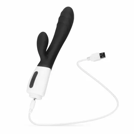 Teazers Rabbit Series punjivi silikonski intimni uređaj crne boje