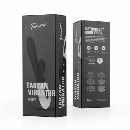 Teazers Rabbit Series punjivi silikonski intimni uređaj crne boje