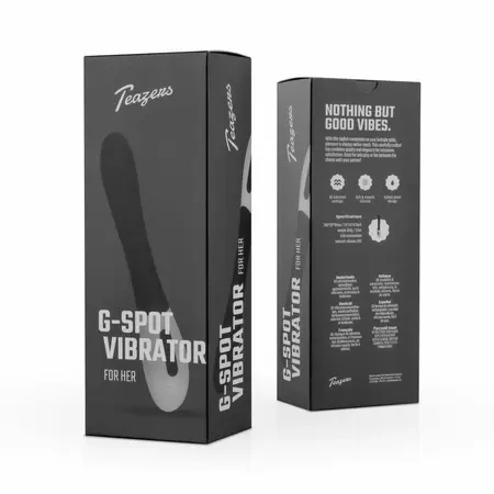 Teazers G-Spot Intimni Uređaj Crni 30 Brzina Meki Silikon USB