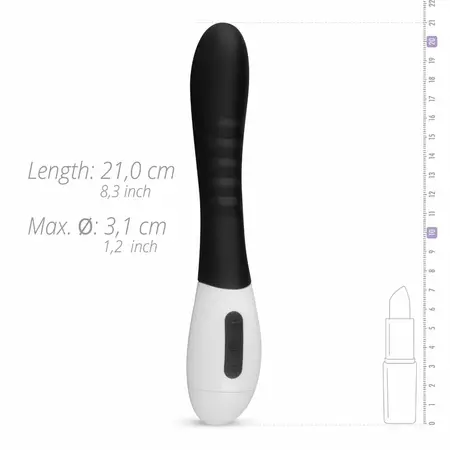 Teazers G-Spot Intimni Uređaj Crni 30 Brzina Meki Silikon USB