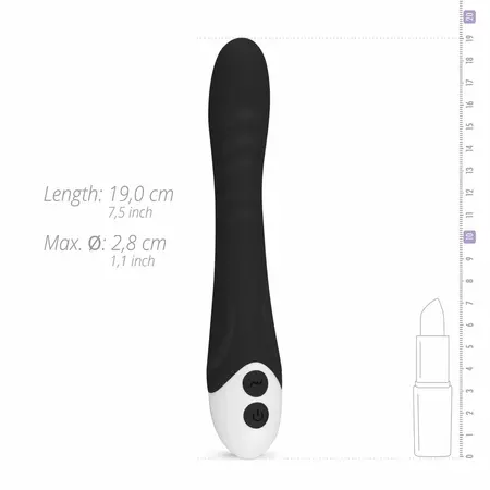 EasyToys Lunar Vibe Crni Intimni Uređaj - 10 Vibracionih Režima, Kompaktan