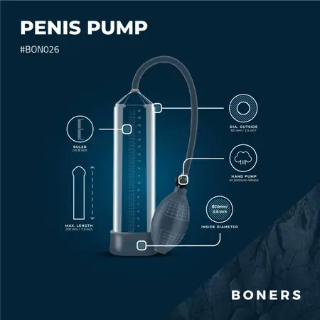 Boners Vakum Pumpa za Povećanje Br.1 - Kompaktna Veličina, Crna