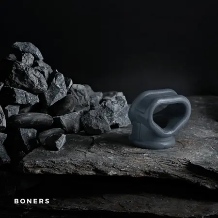 Boners tečni silikonski dvoprstenski anatomski sistem podrške, crna