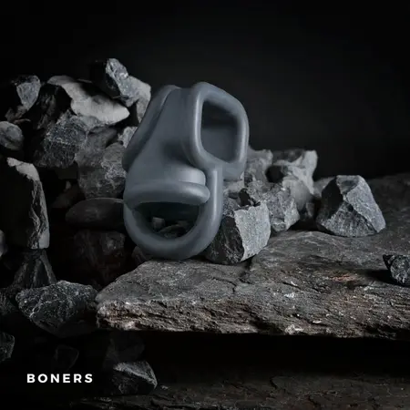Boners tecňi silikonski anatomski separator za testise, fleksibilna crna