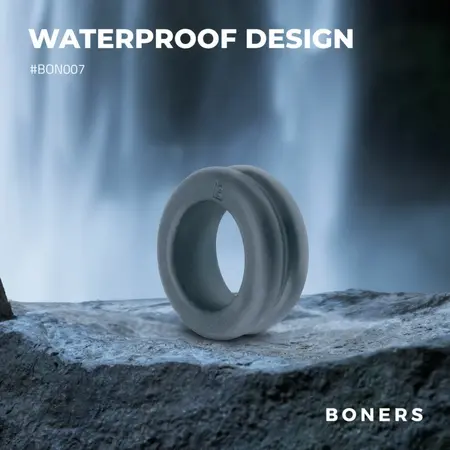 Boners Double Design silikonski prsten podesivi crni 2-u-1 sistem