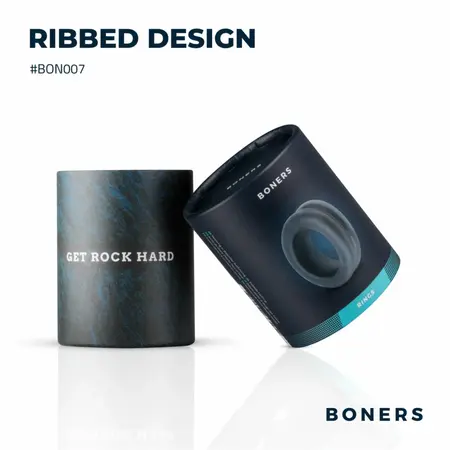 Boners Double Design silikonski prsten podesivi crni 2-u-1 sistem