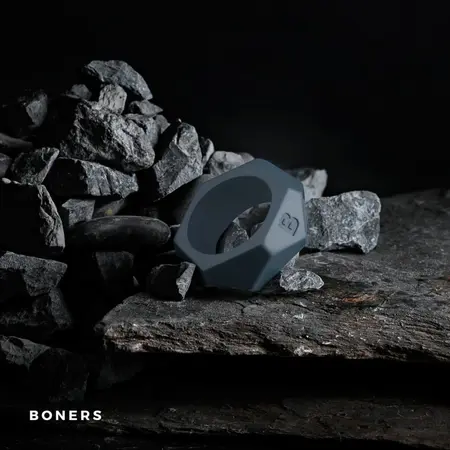 Boners Diamond Silicone Support Ring Grey - Thick, Flexible Design
