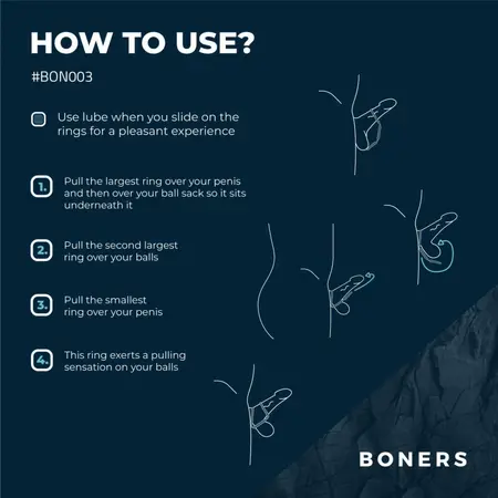 Boners Triple Ring silikonski set, podesivi anatomski sistem podrške