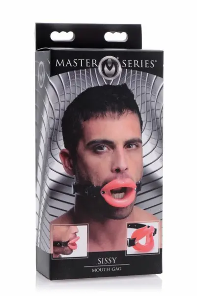 Master Series Silikonski podesivi oralni trening gag Crna